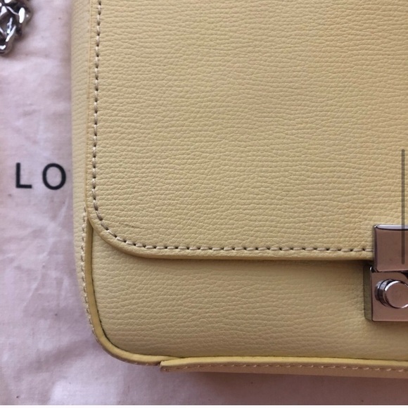 Loeffler Randall Yellow Lock Leather Shoulder Bag - Picture 4 of 7